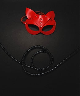 BDSM Maske und Peitsche