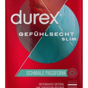 Durex Gefühlsecht Slim - Dünne Kondome für intensives Gefühl (8 Stück)