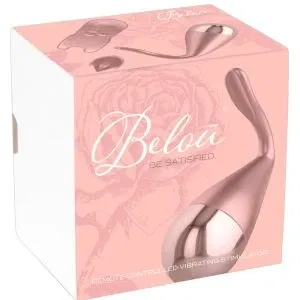 Belou Vibro-Ei mit Klitorisreizer - 4 Modi, wasserdicht Rosegold