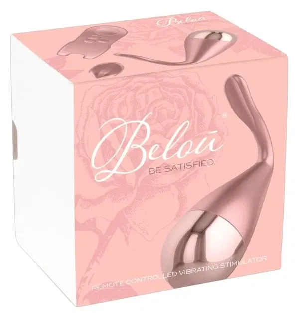 Belou Vibro-Ei mit Klitorisreizer - 4 Modi, wasserdicht Rosegold