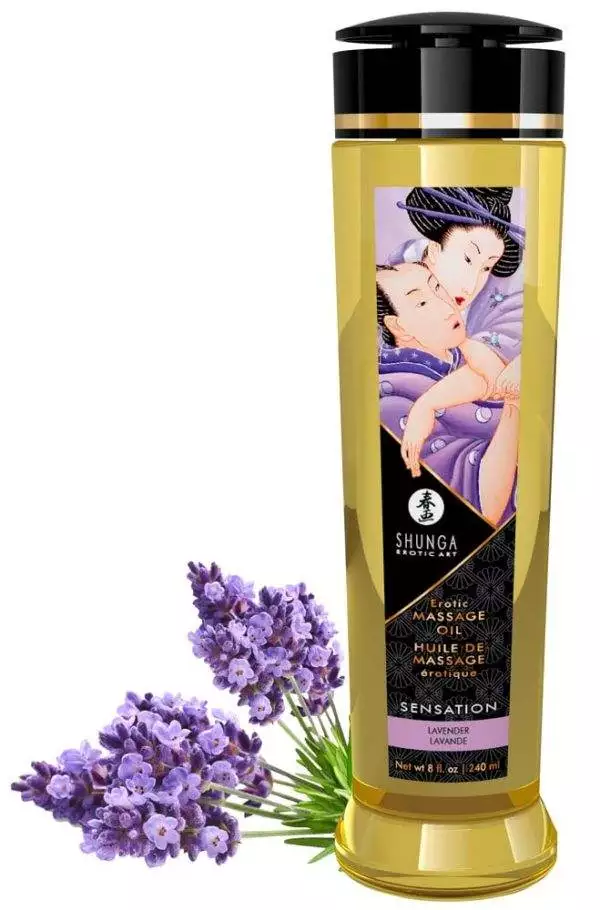 Shunga Luxus-Massageöl Aphrodisia/Rosen240 Lavander (240 ml)