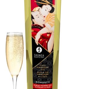 Shunga Luxus-Massageöl Aphrodisia/Rosen240 Strawberry Sparkling Wine (240 ml)