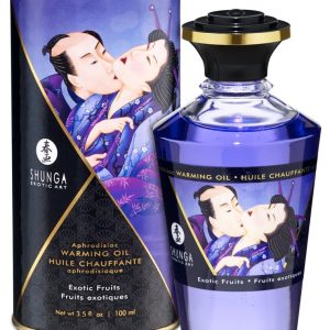 Shunga Aphrodisiac Warming Oil - Blazing Cherry (100ml) Exotic Fruits (100 ml)