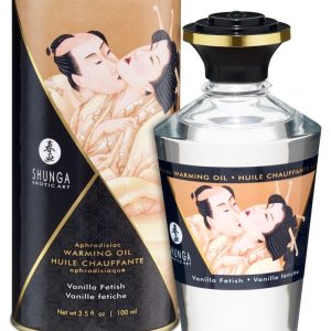 Shunga Aphrodisiac Warming Oil - Blazing Cherry (100ml) Vanilla Fetish (100 ml)