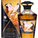 Shunga Aphrodisiac Warming Oil - Blazing Cherry (100ml) Caramel Kisses (100 ml)