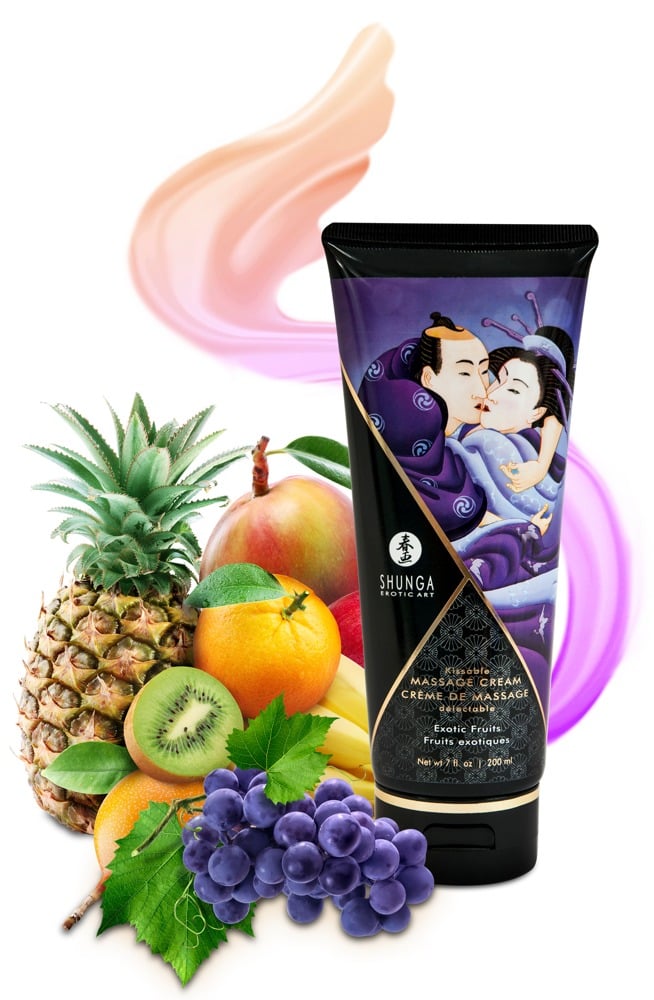 Shunga Kissable Massage Cream - Himbeer Feeling Exotic Fruits (200 ml)