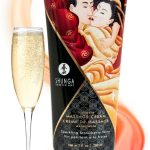 Shunga Kissable Massage Cream - Himbeer Feeling Sparkling Strawberry Wine (200 ml)