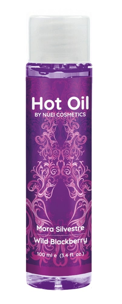 NUEI Hot Oil Strawberry - Veganes Massageöl mit Ginseng-Extrakten (100 ml) Wild Blackberry (100 ml)