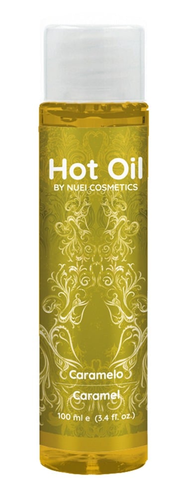 NUEI Hot Oil Strawberry - Veganes Massageöl mit Ginseng-Extrakten (100 ml) Caramel (100 ml)