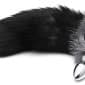Alive Black & White Fox Tail Analplug M – A