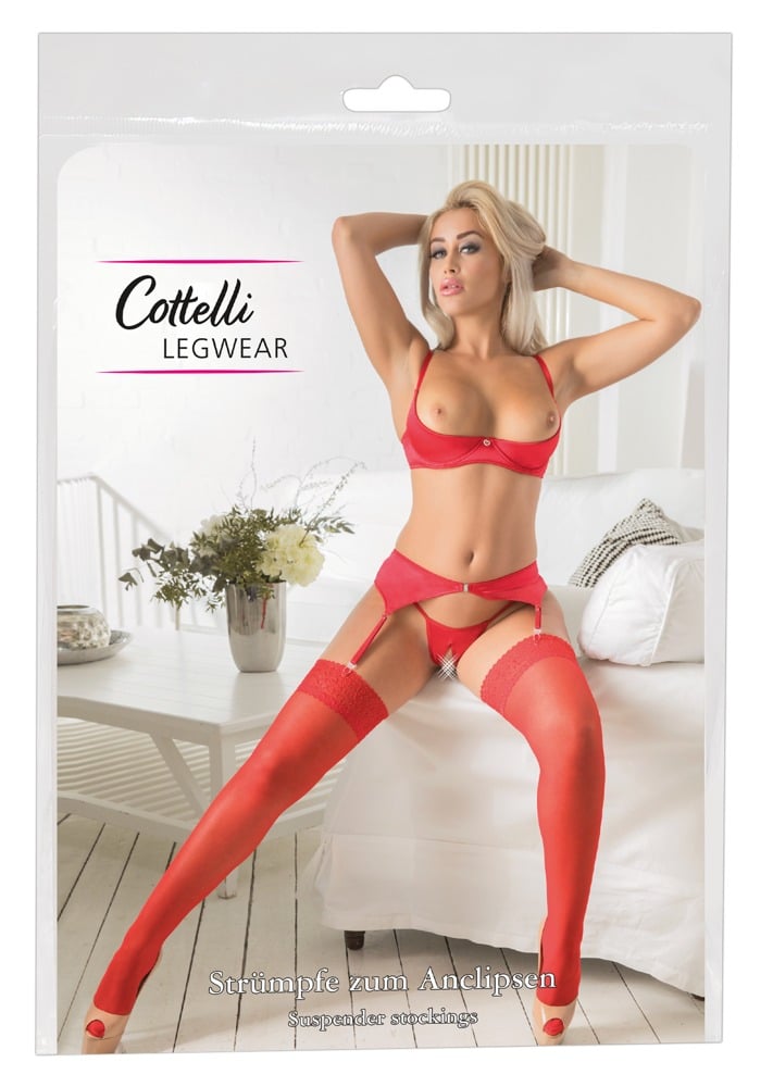 Cottelli LEGWEAR - Verführerische Anclip-Strümpfe 2