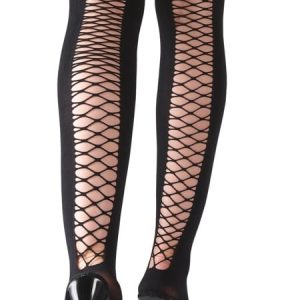 Cottelli LEGWEAR Netz-Overknees mit Silikonband und Netz-Einsatz S/M