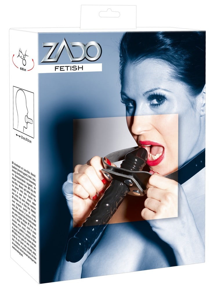 ZADO Mundknebel mit Latexdildo - Für schweigsame Stoßmomente unisize