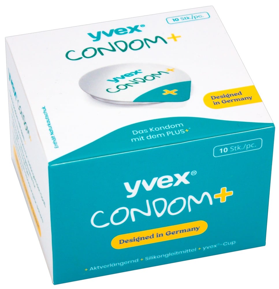 Yvex Condom+ - Extra dicke Kondome für längeren Spaß im Bett! (10 Stück)