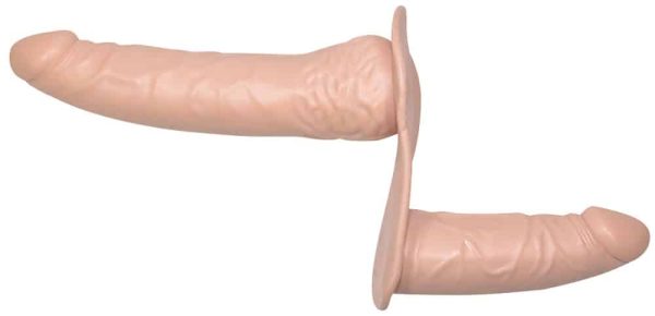 You2Toys Doppeldildo Strap-On - Für lesbische Lust und Pegging Hautfarben hell/Schwarz