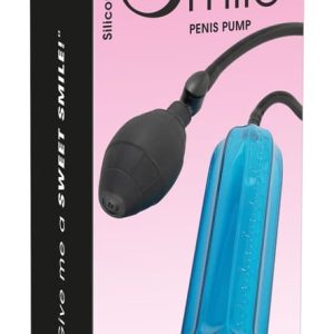 Sweet Smile Potenzpumpe - Blau-transparenter Zylinder, handlicher Pumpball blau/transparent