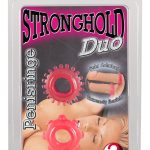 You2Toys Stronghold Duo - 2 genoppte Penisringe im Set pink