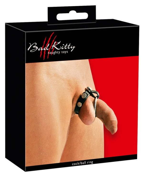 Sextreme Bad Kitty Cock/Ball Ring - Lederimitat mit 3 Penisringen