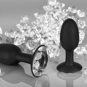 You2Toys Analplug Diamond Silicone - Eindringliches Glanz-Stück Schwarz/Transparent