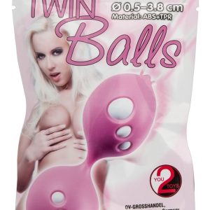 You2Toys Twin Balls - Liebeskugeln für Beckenbodenmuskulatur Rosa/Weiß