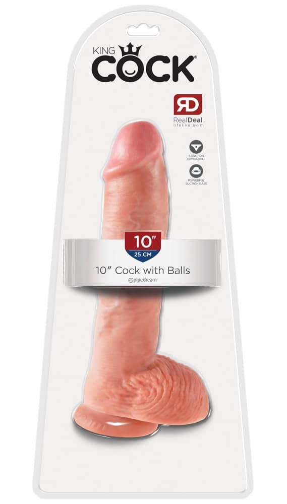 King Cock Realistischer Dildo | Mit Saugfuß | Strap-on kompatibel Light