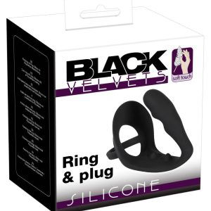 Black Velvets Penisring mit Analplug - Ekstatischer Hochgenuss!