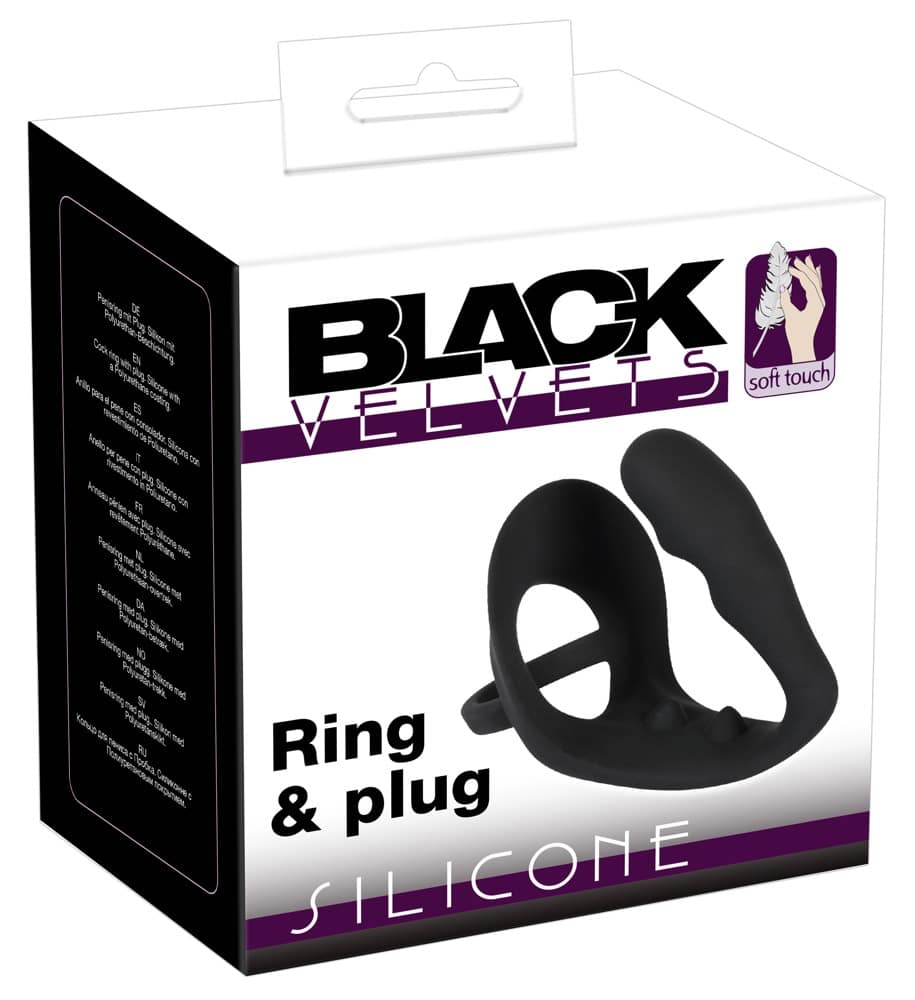 Black Velvets Penisring mit Analplug - Ekstatischer Hochgenuss!