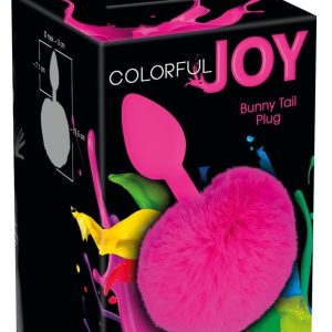 Colorful Joy Bunny Tail Plug - Analplug mit fluffigem Puschel