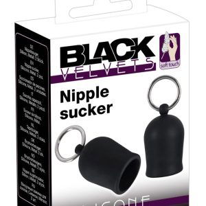 Black Velvets Nippelsauger Schwarz/Silber