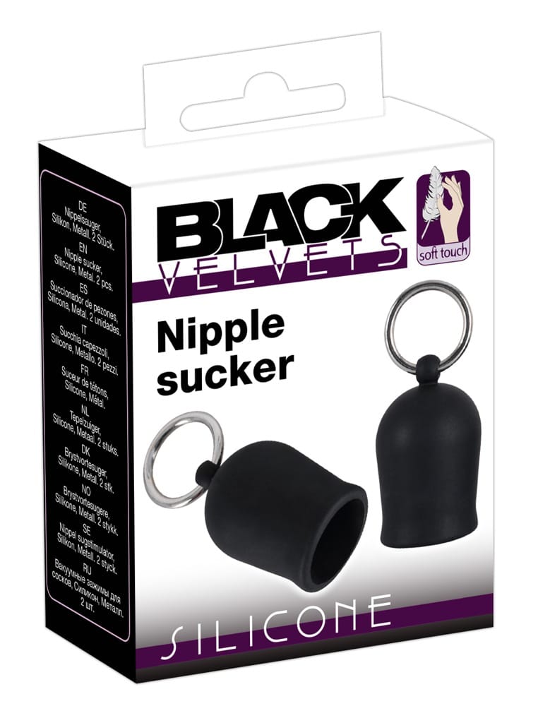 Black Velvets Nippelsauger Schwarz/Silber