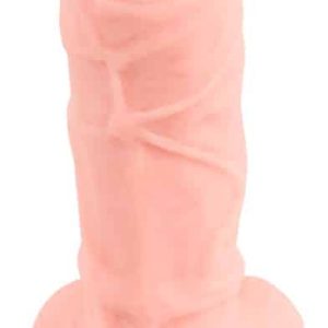 Medical Silicone Naturdildo - Praller Äderung & Saugfuß