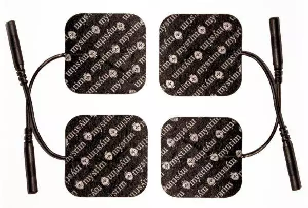 Mystim Elektroden: Wiederverwendbar, selbstklebend Grau/Weiß