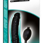 You2Toys Aufpumpbarer Latex-Dildo - Groß, Schwarz