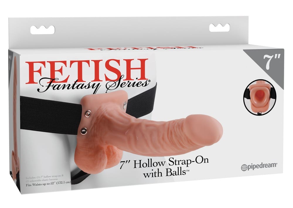 Fetish Fantasy Series - Hohler Naturdildo zum Umschnallen Hautfarben hell/Schwarz