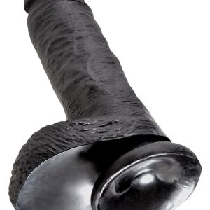 King Cock Naturdildo mit Saugfuß und Strap-on-Kompatibilität Dark