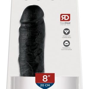 King Cock Naturdildo mit Saugfuß und Strap-on-Kompatibilität Dark