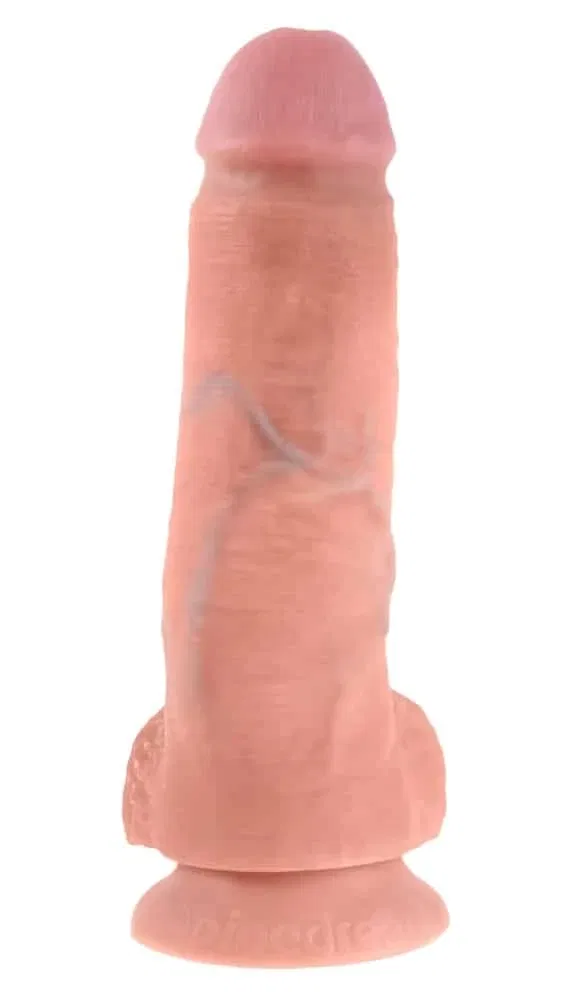 King Cock Naturdildo mit Saugfuß und Strap-on-Kompatibilität Light