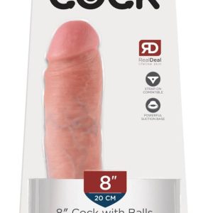 King Cock Naturdildo mit Saugfuß und Strap-on-Kompatibilität Light