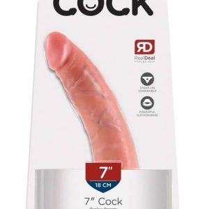 King Cock Naturdildo mit Saugfuß - 7 Inch Flesh