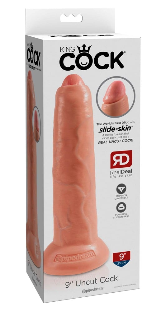 King Cock Naturdildo - realistisch & bewegliche Vorhaut (22,7cm)