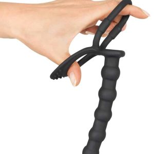 Black Velvets Doppelring mit Analdildo - Perfekter Halt und doppelte Penetration