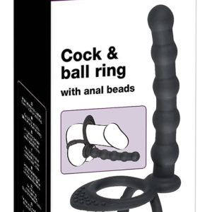 Black Velvets Doppelring mit Analdildo - Perfekter Halt und doppelte Penetration