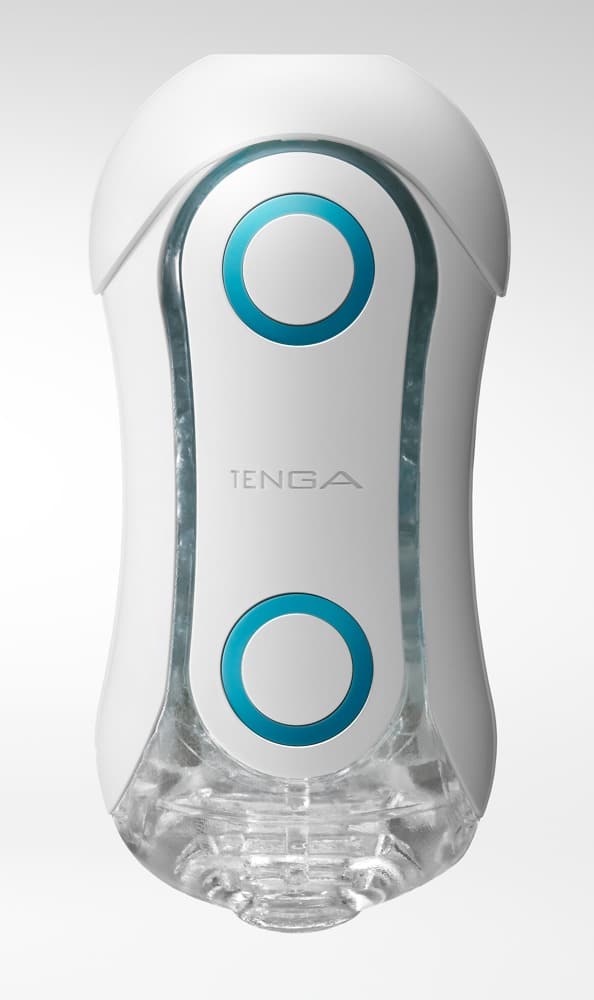 TENGA Flip Orb - Blowjob-Simulation & 2-Punkte-Stimulation Weiß/Transparent/Blau