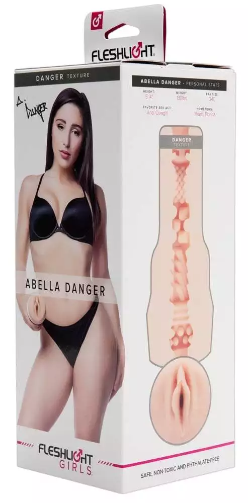 Dangerous Pleasure - Fleshlight Masturbator mit Abella Danger Intimabdruck