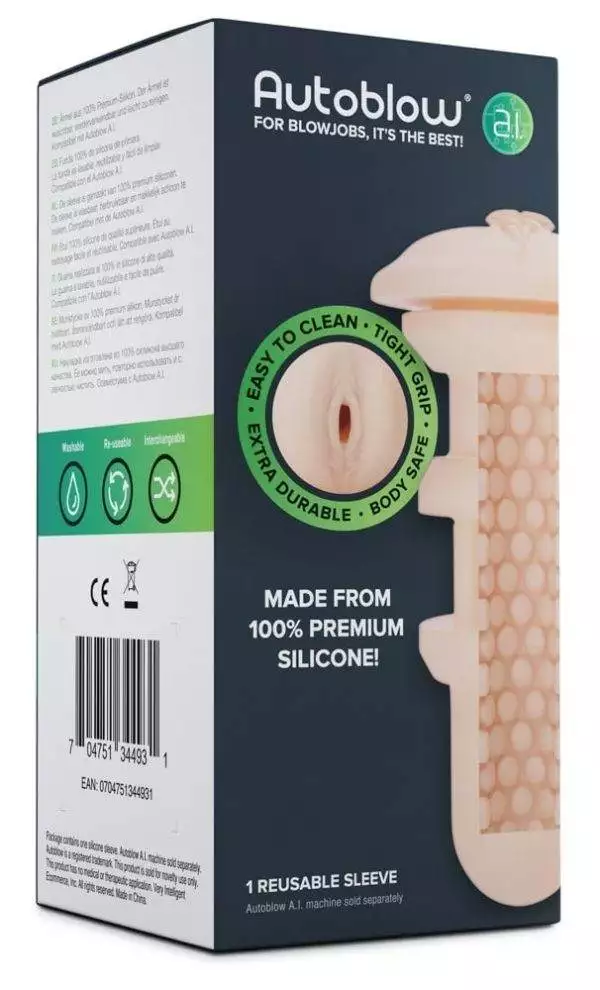 Autoblow A.I. Sleeve - Genopptes Silikon Zubehör für Autoblow AI