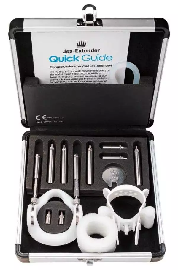 Jes-Extender Titanium - Penisvergrößerung ohne Schmerzen Weiß/Silber