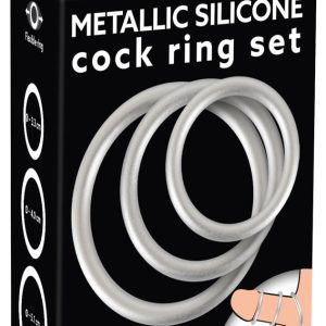 You2Toys Metall-Look Silikon Penisringe