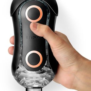 TENGA Flip Orb - Intensiver Masturbator mit Vakuum Schwarz/Orange/Transparent