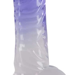 Crystal Naturdildo mit Saugfuß - Für intensive Stimulation Transparent/Lila