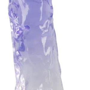 Crystal Naturdildo mit Saugfuß - 22,5 cm Transparent/Lila